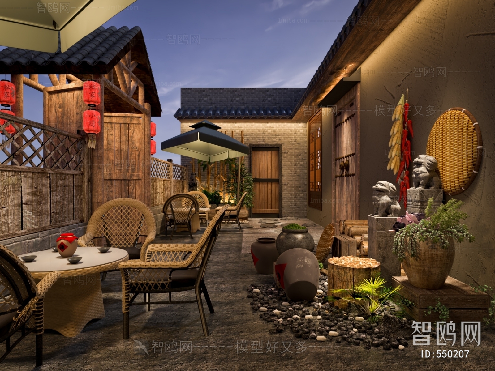 Country Style Courtyard/landscape
