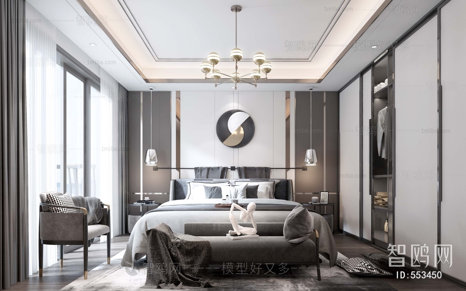 New Chinese Style Bedroom