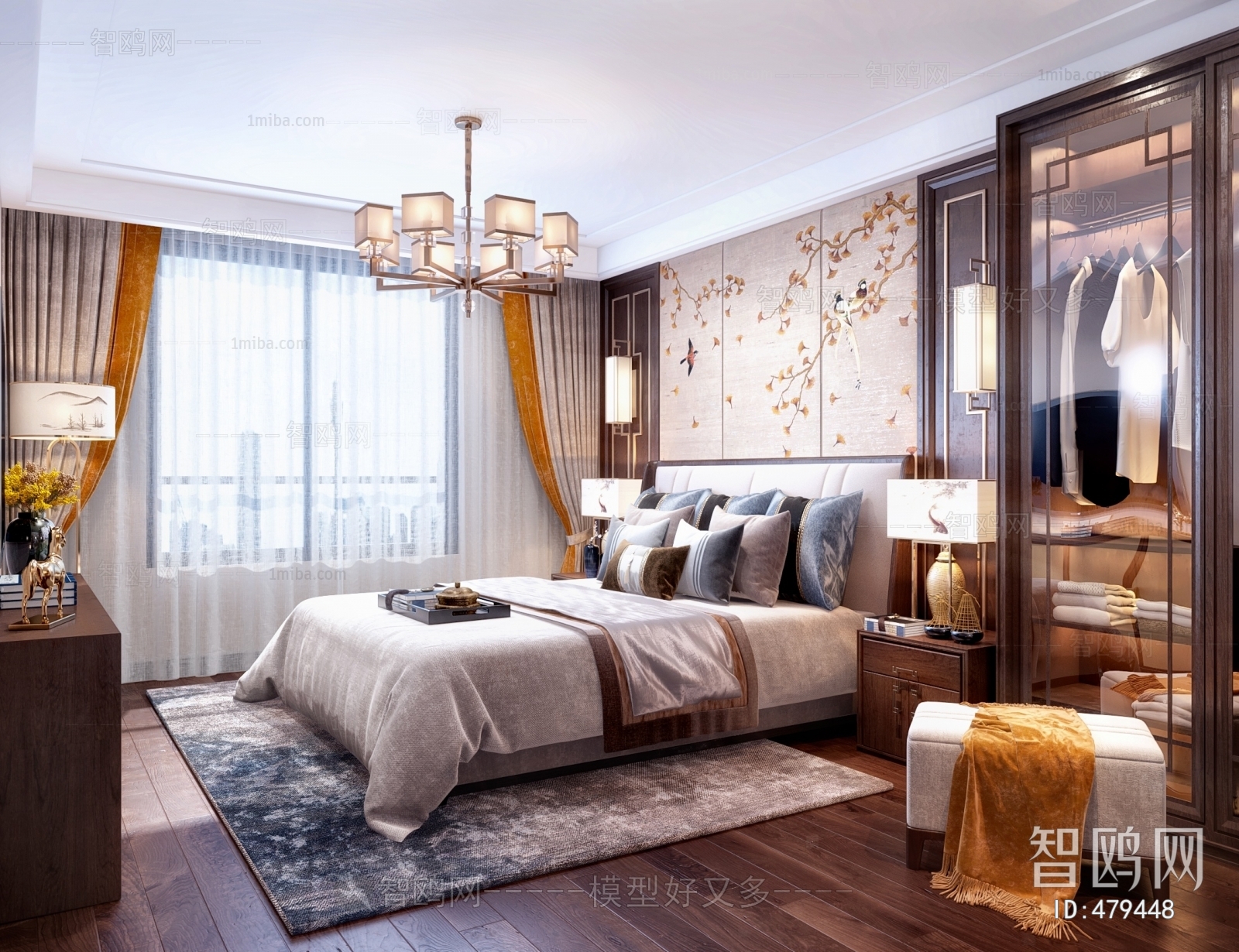 New Chinese Style Bedroom