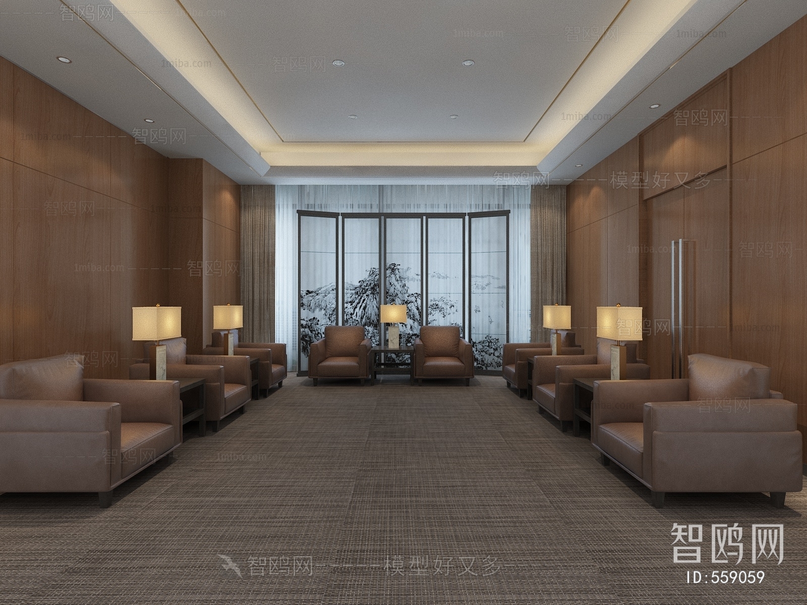 New Chinese Style Reception Room