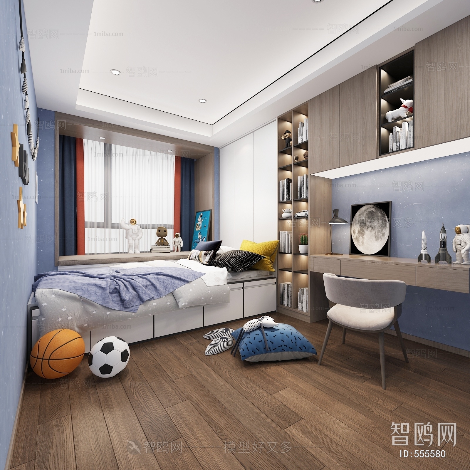 Modern Boy's Room And Son's Room