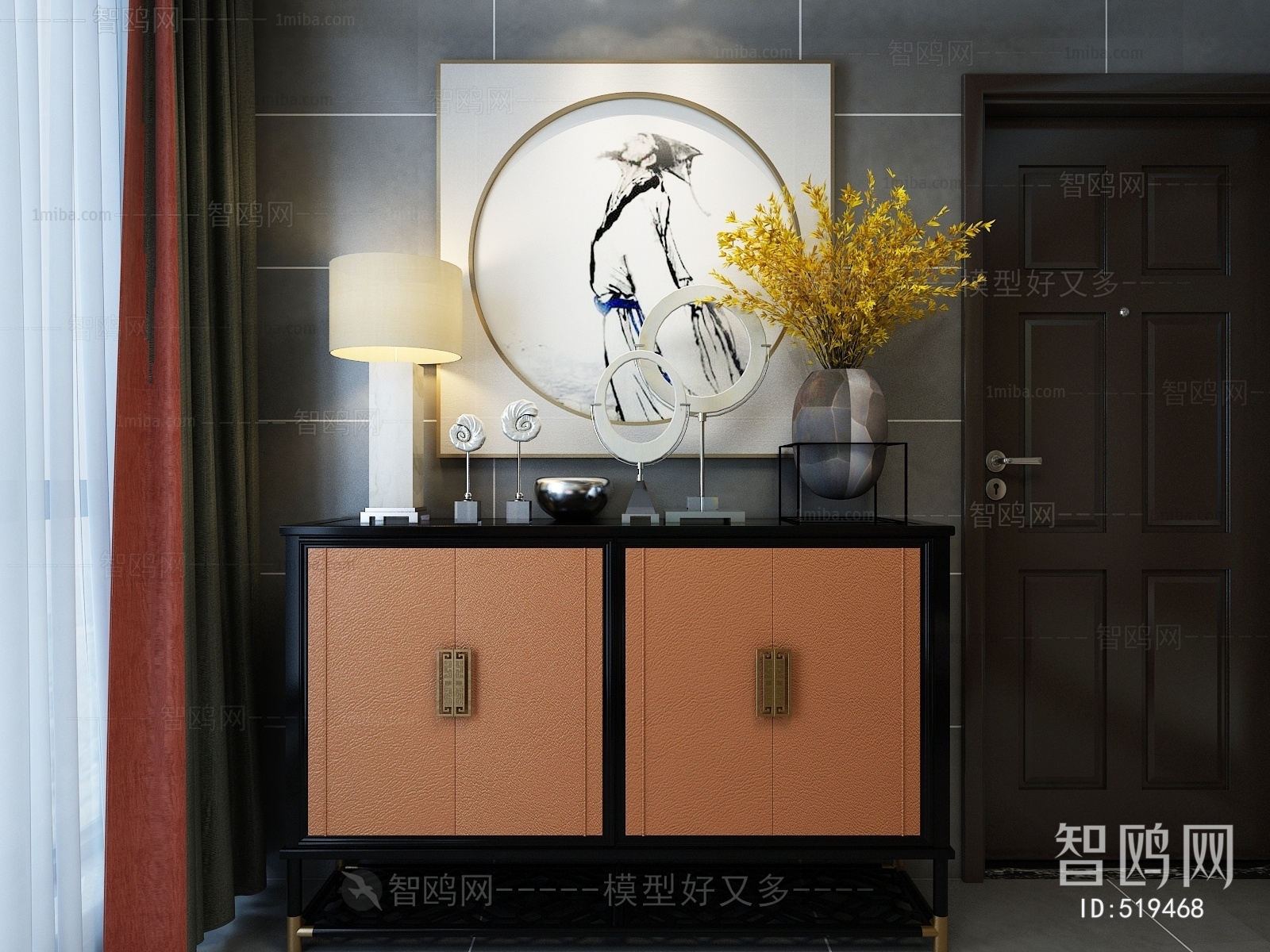 New Chinese Style Side Cabinet/Entrance Cabinet