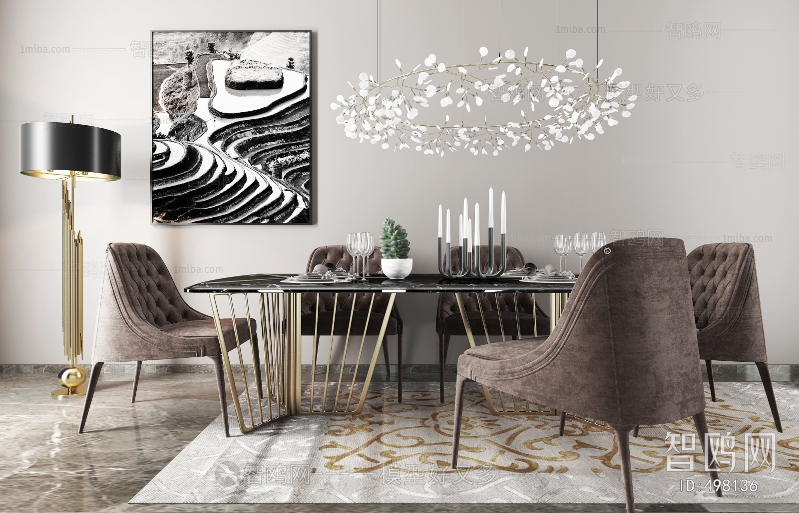 Post Modern Style Dining Table And Chairs