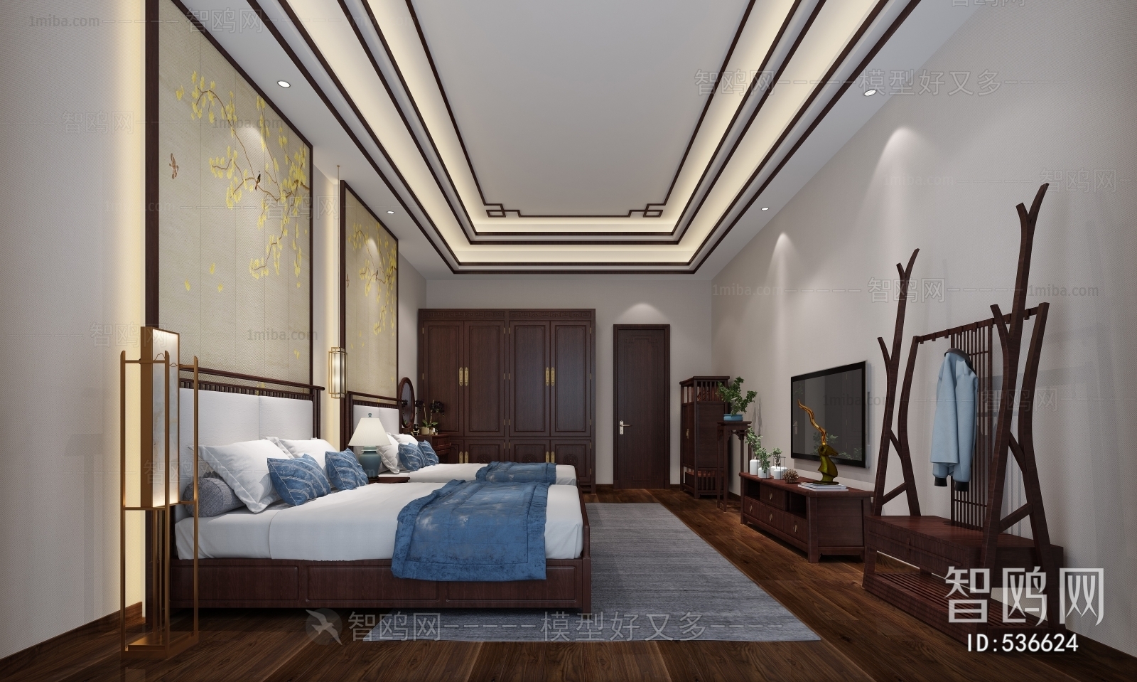 New Chinese Style Bedroom