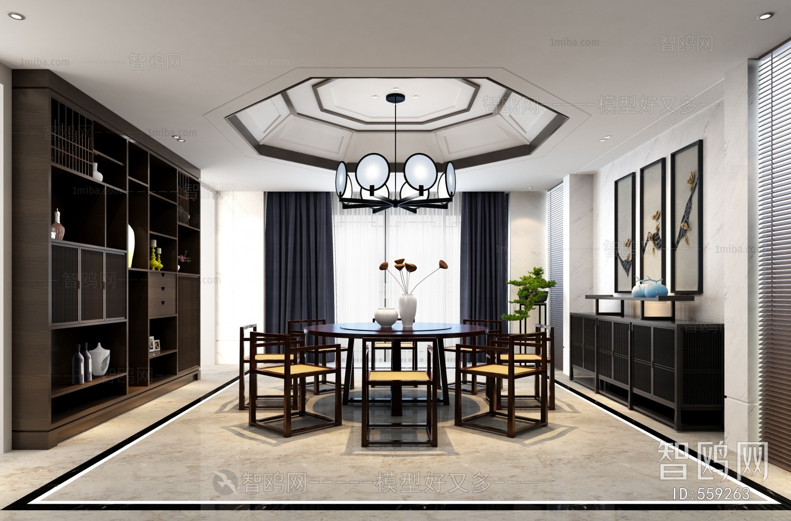 New Chinese Style Dining Room