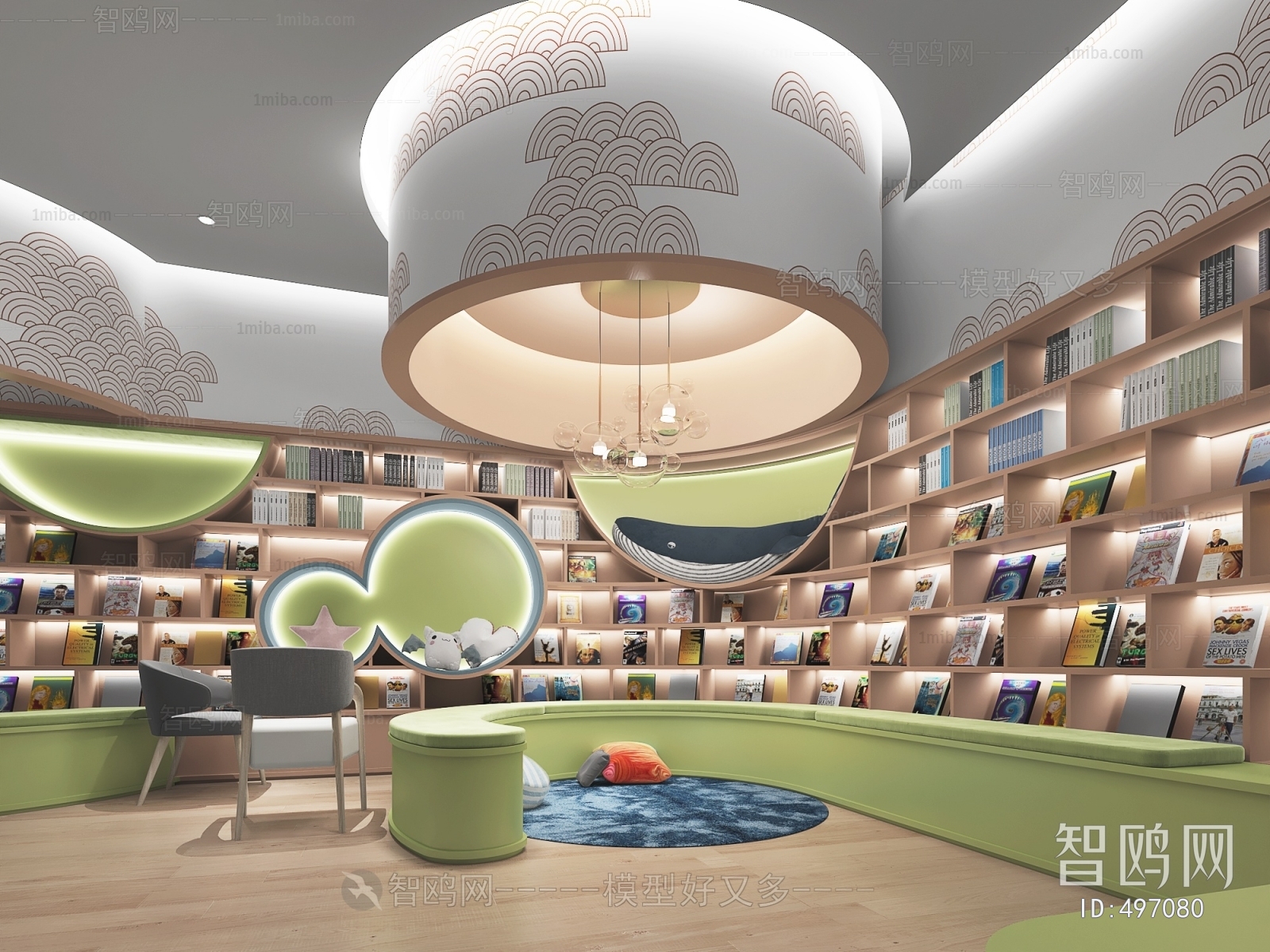 现代图书馆亲子阅读区