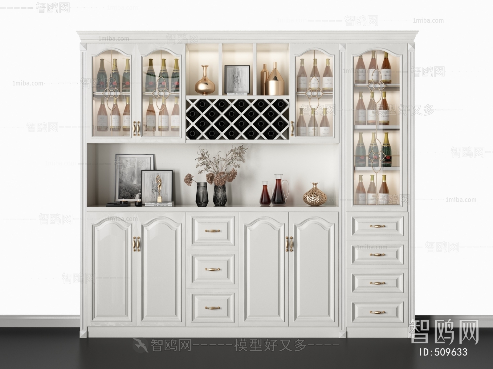 Simple European Style Wine Cabinet