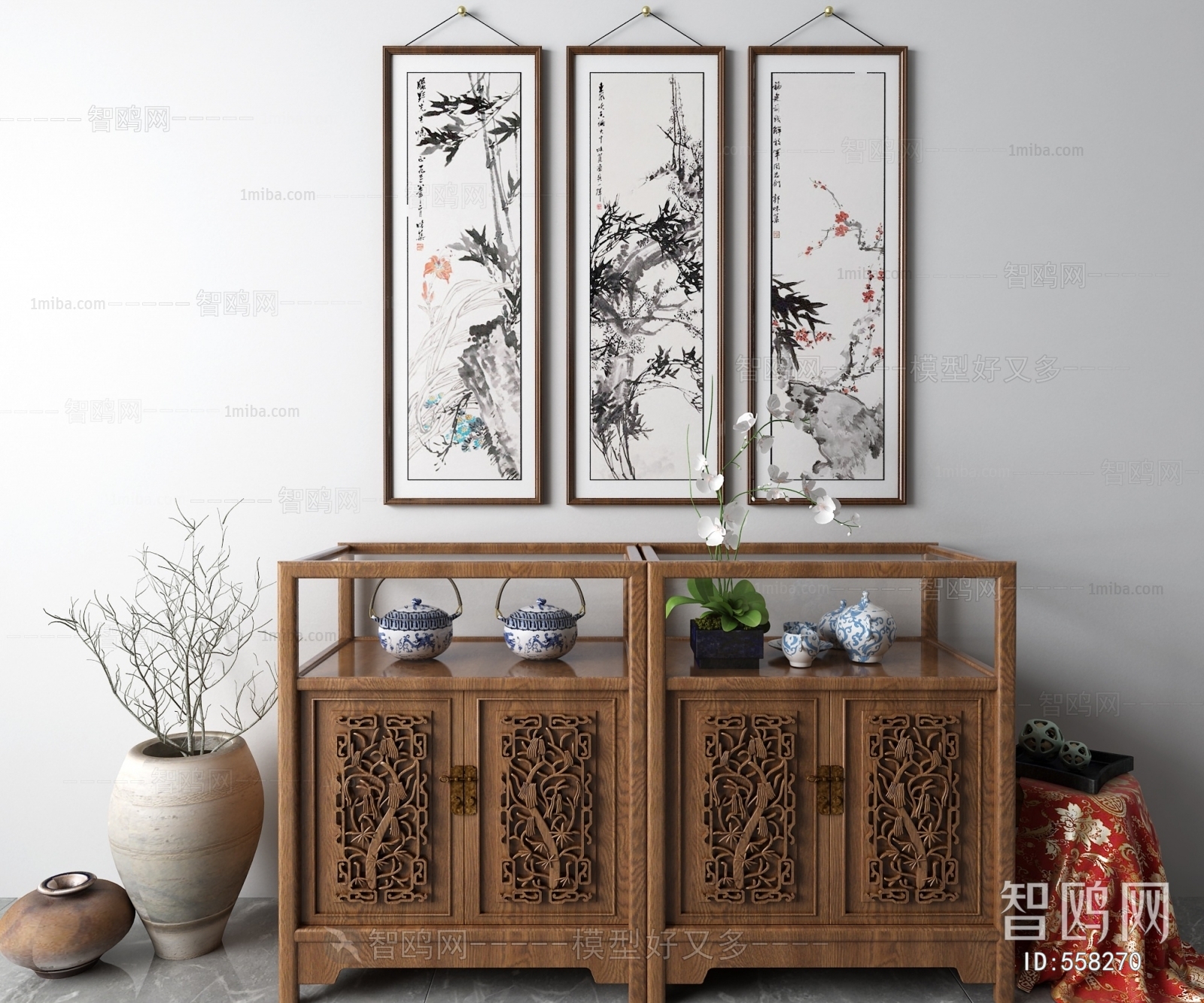 Chinese Style Side Cabinet