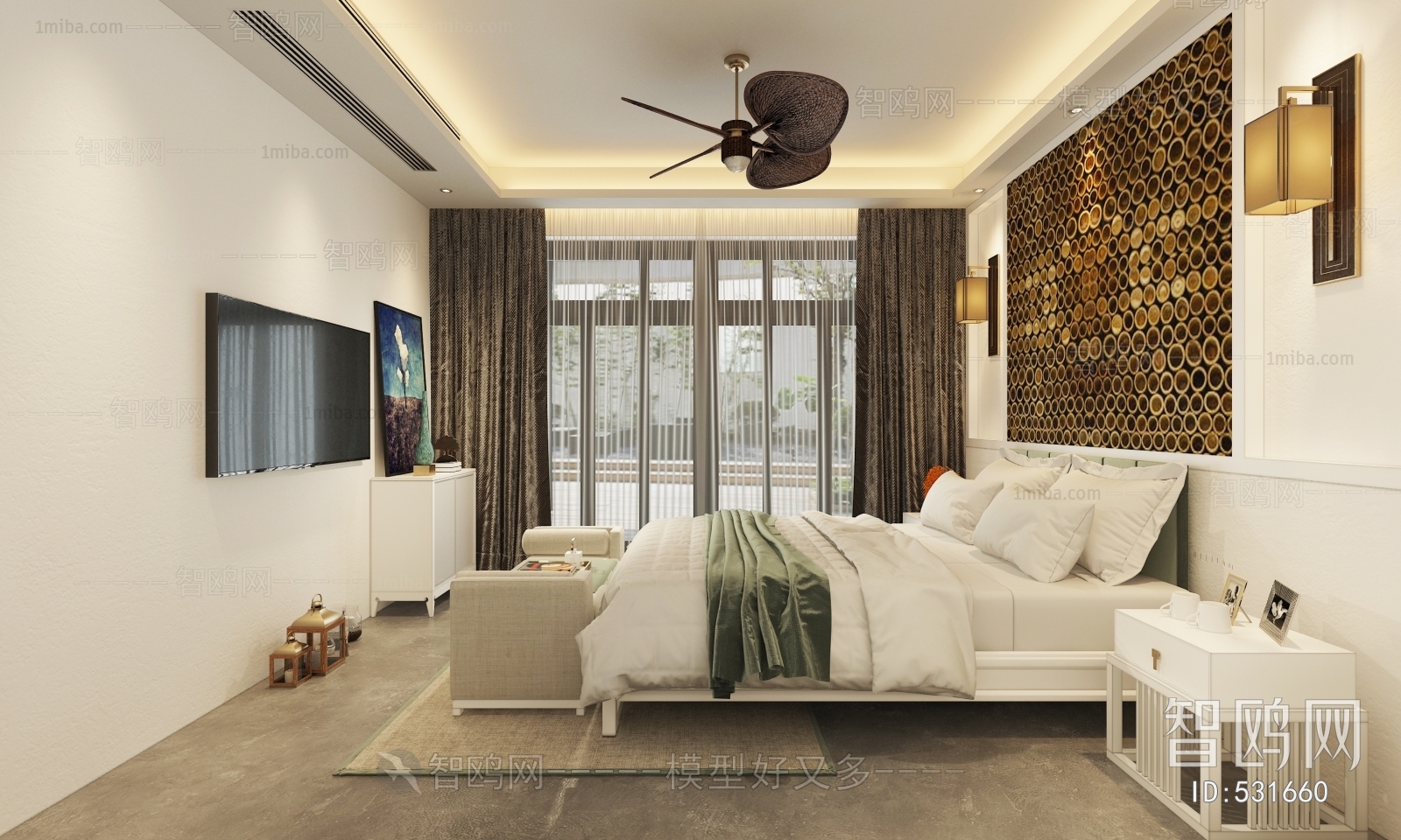 Southeast Asian Style Bedroom