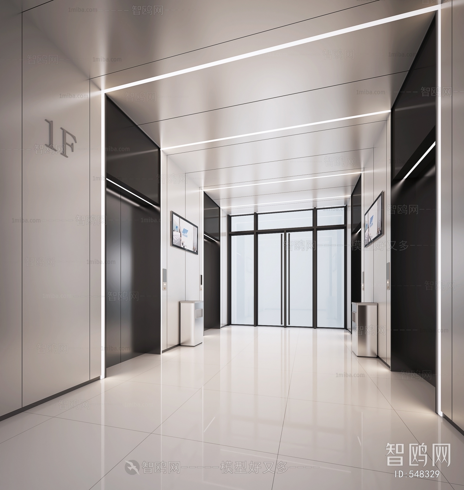 Modern Office Elevator Hall