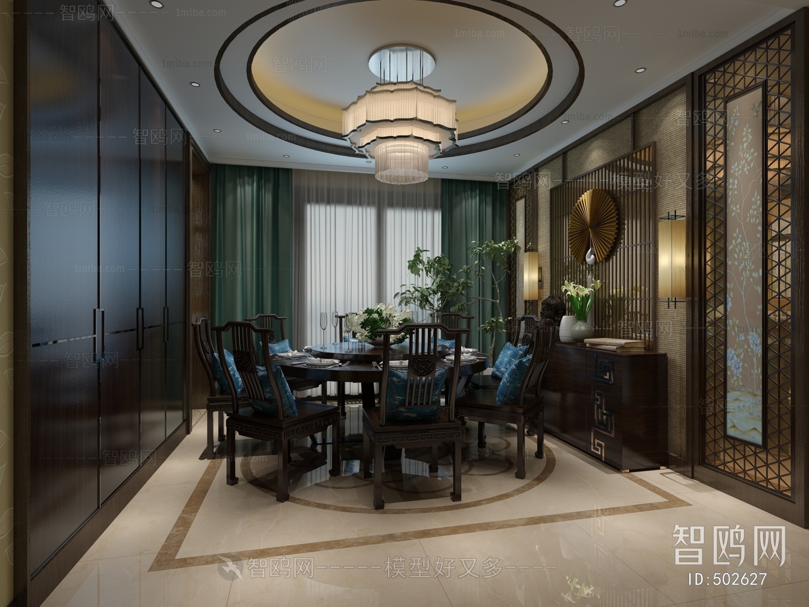 New Chinese Style Dining Room