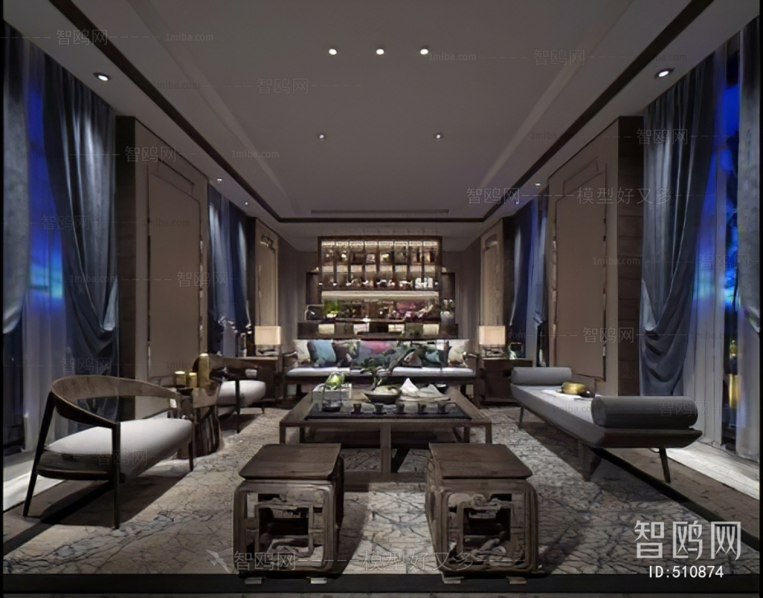 New Chinese Style A Living Room