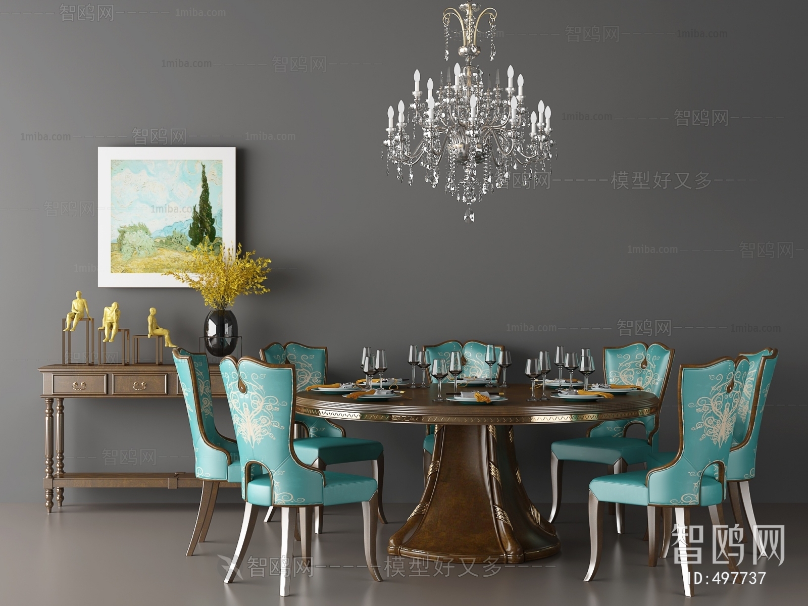 American Style Dining Table And Chairs