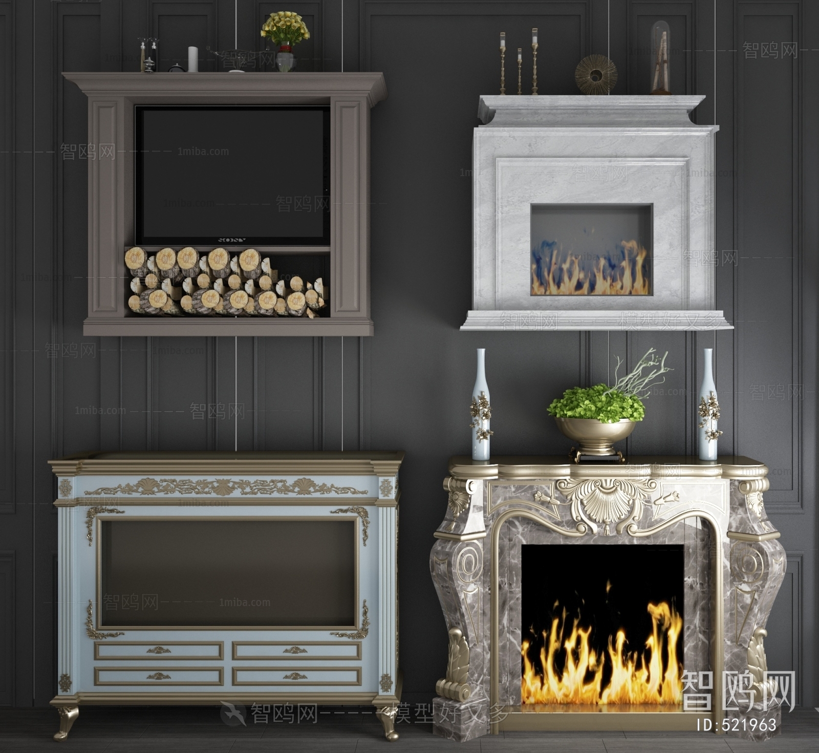 European Style Fireplace