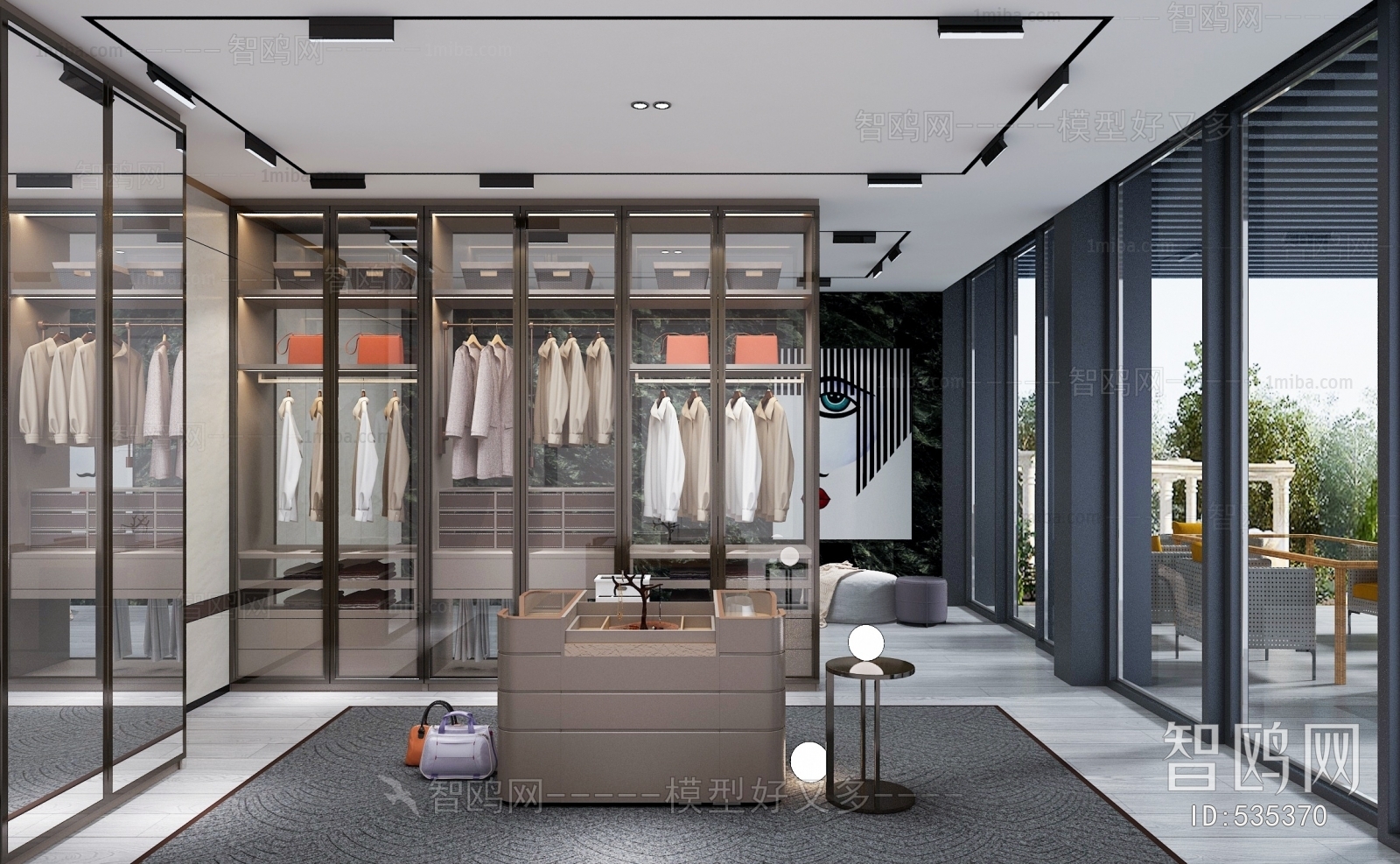 Modern Clothes Storage Area