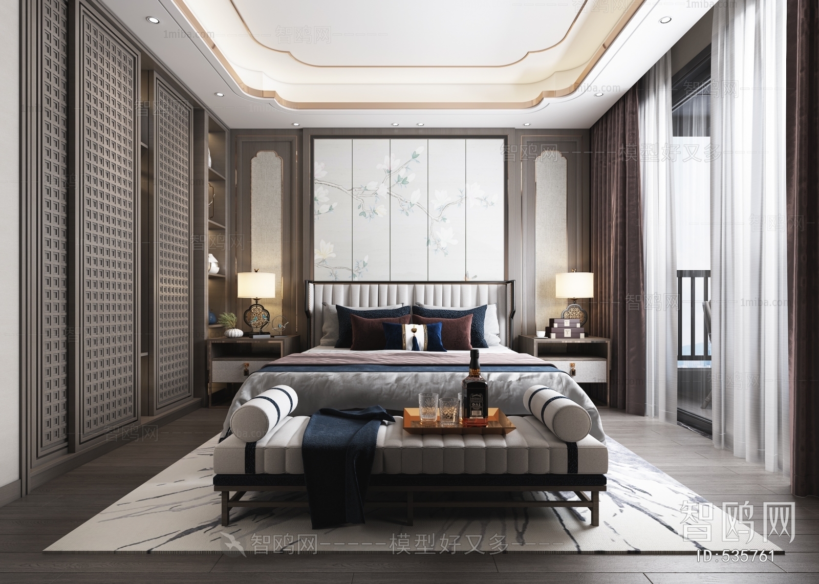 New Chinese Style Bedroom