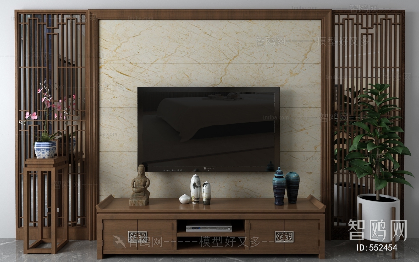 New Chinese Style TV Cabinet