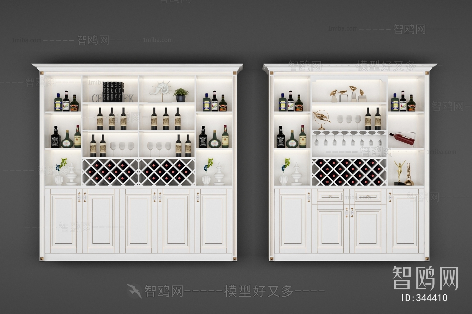 Simple European Style Wine Cabinet