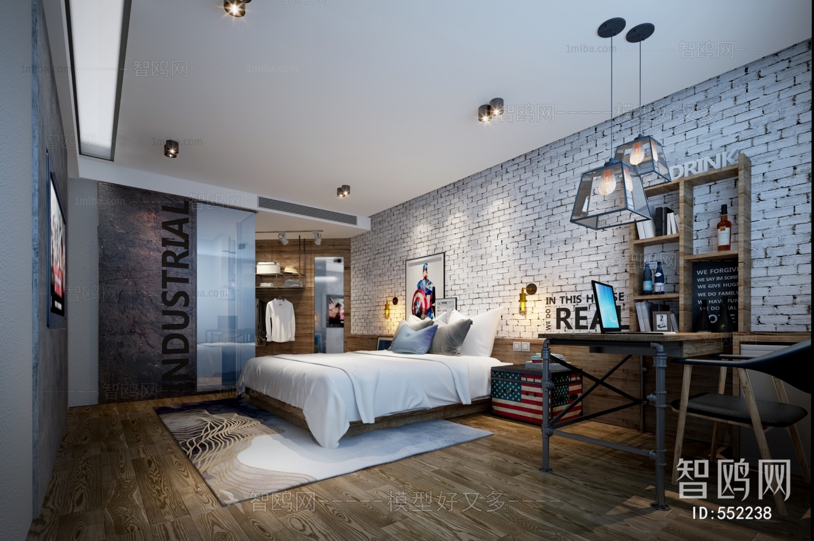 Industrial Style Bedroom