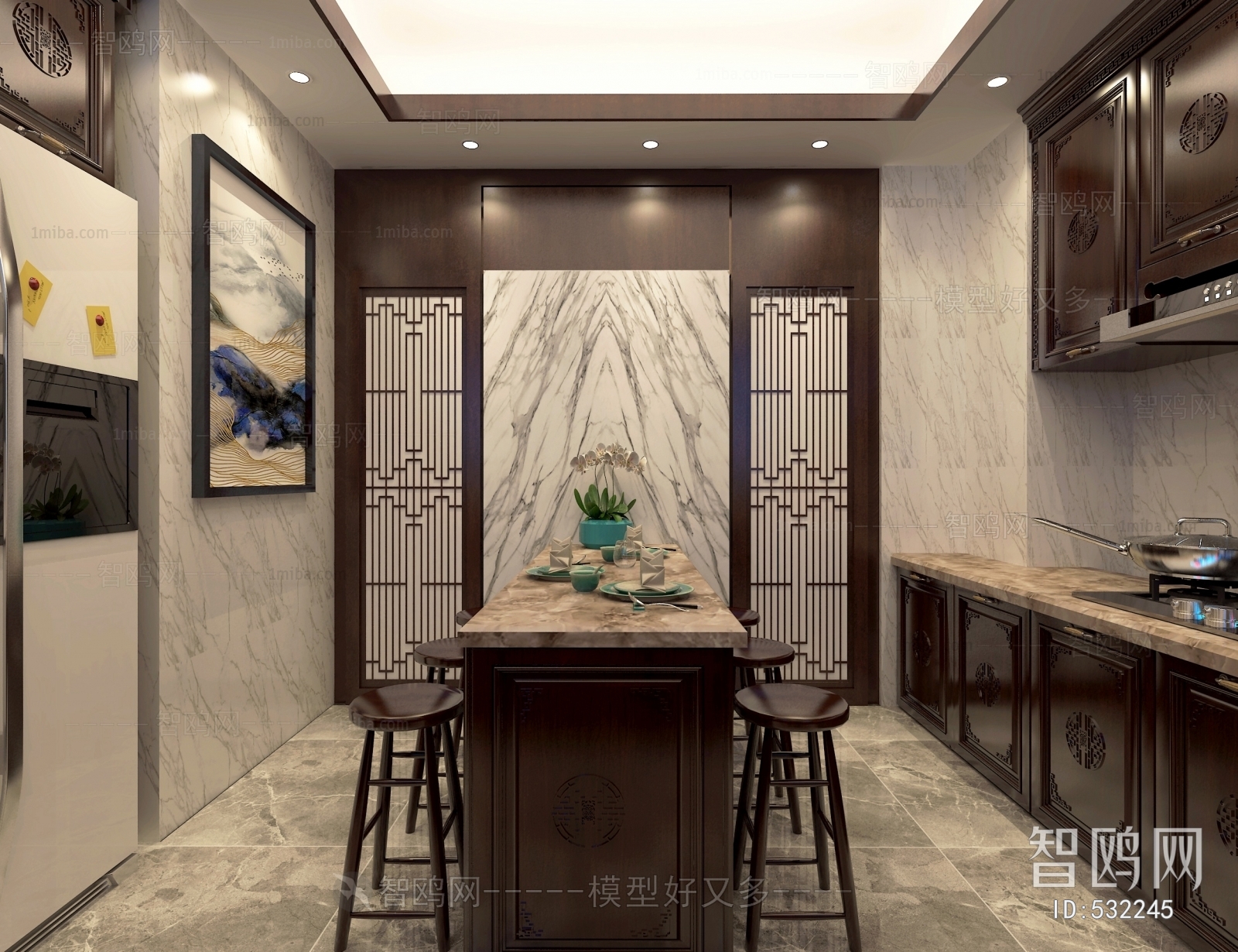 New Chinese Style Open Kitchen