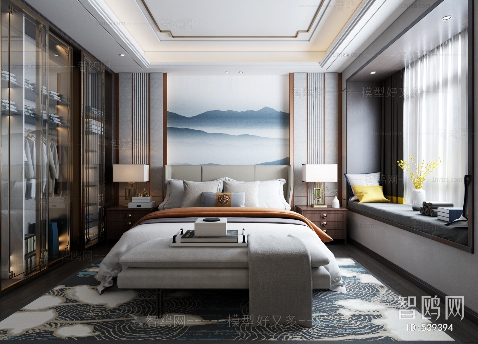 New Chinese Style Bedroom