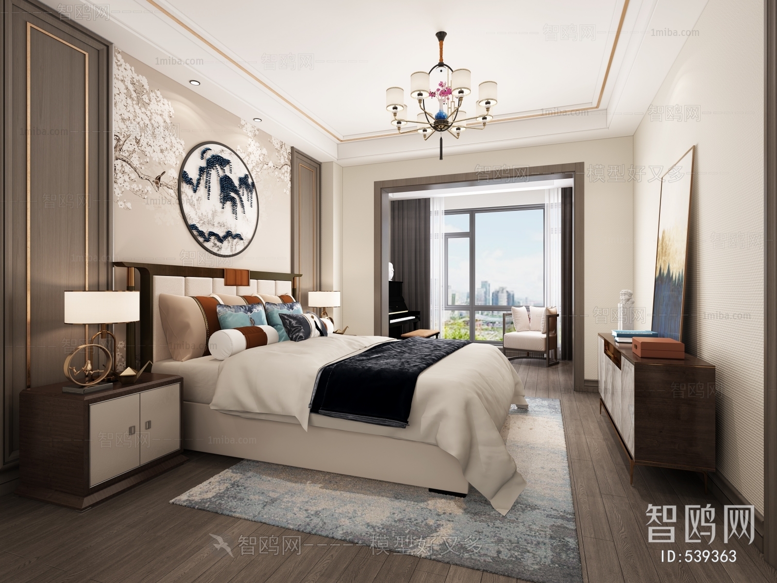 New Chinese Style Bedroom