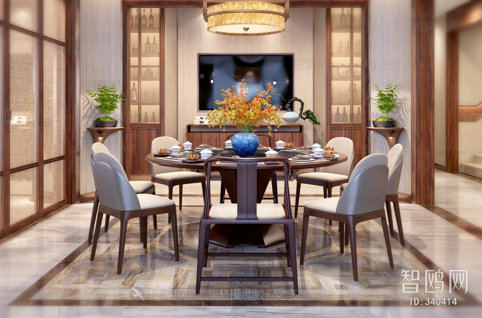 New Chinese Style Dining Room