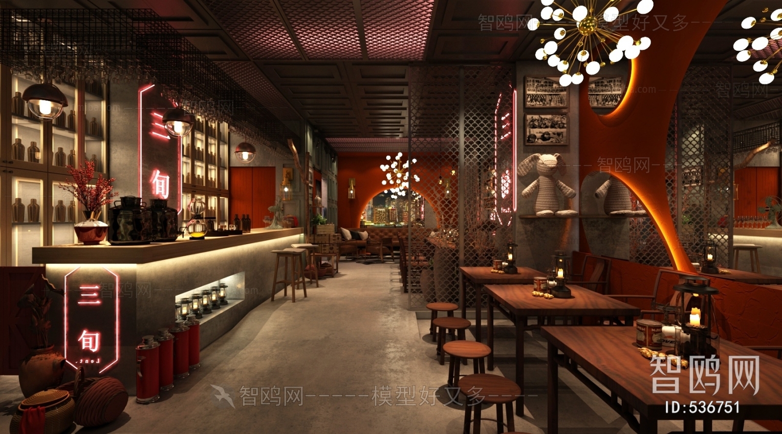 新中式复古酒吧