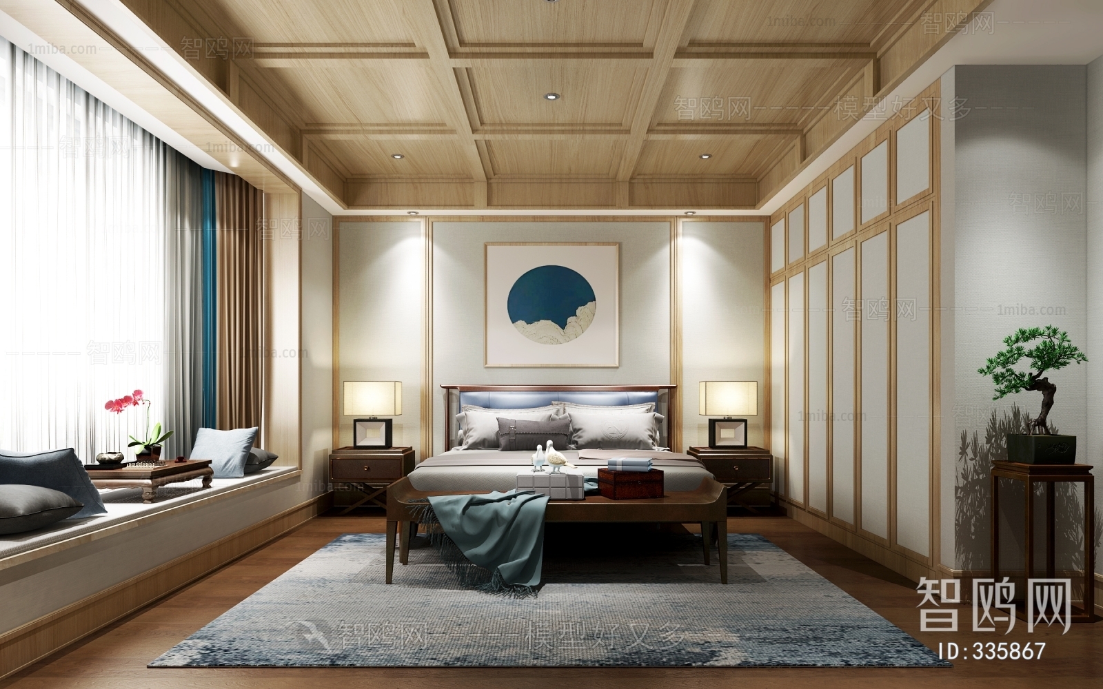 New Chinese Style Bedroom