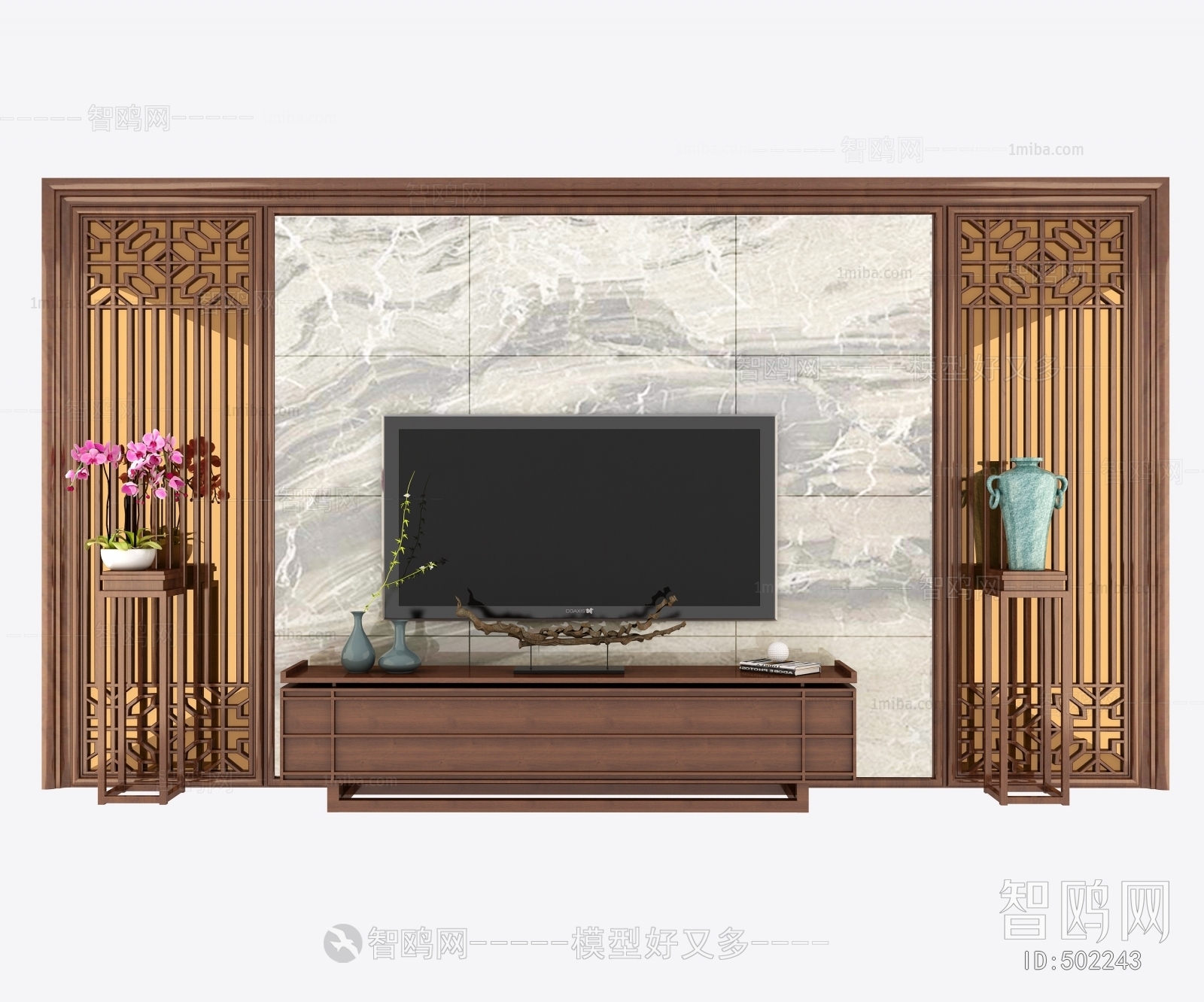 New Chinese Style TV Cabinet