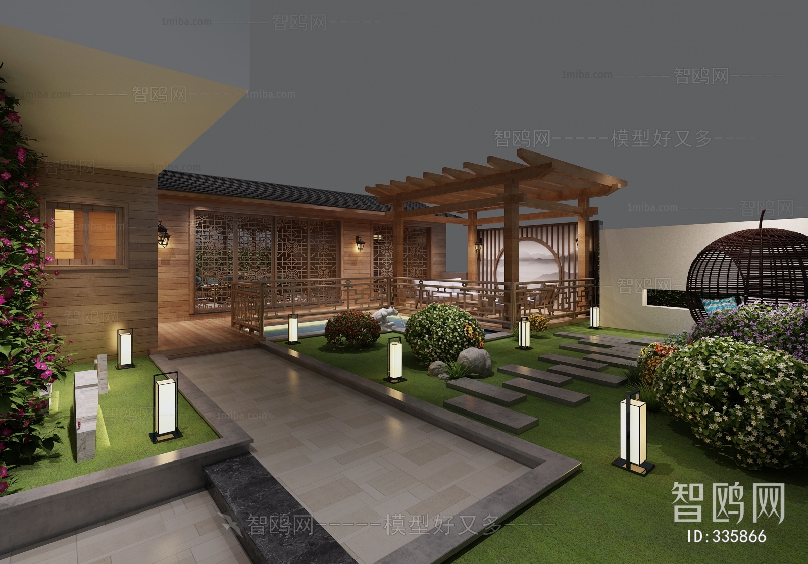 New Chinese Style Courtyard/landscape