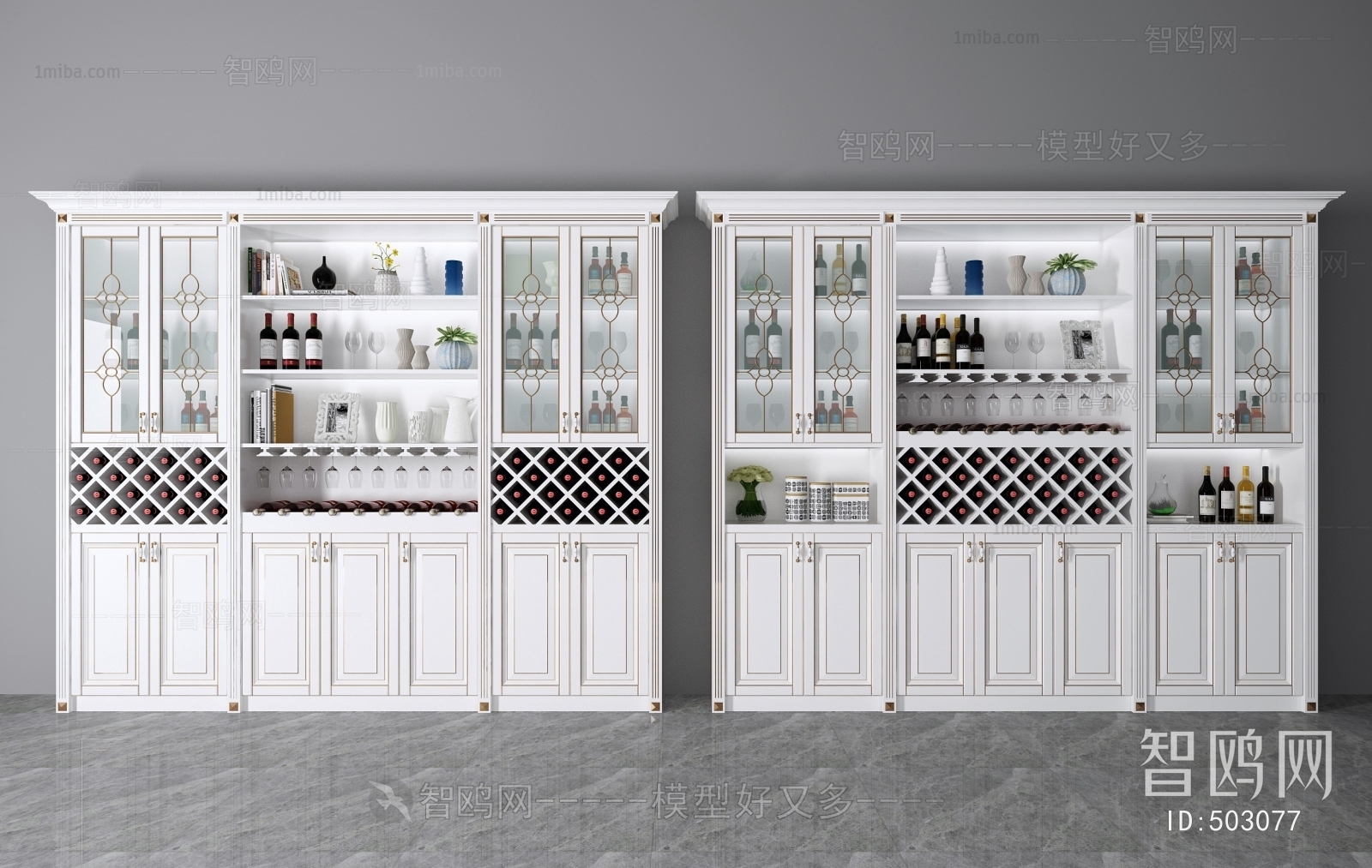 Simple European Style Wine Cabinet