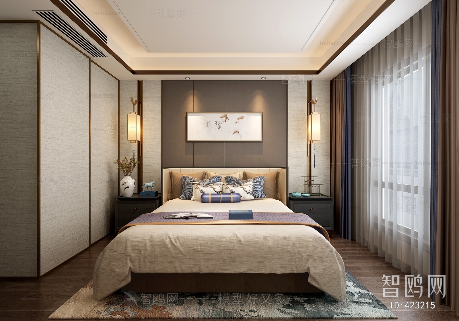 New Chinese Style Bedroom