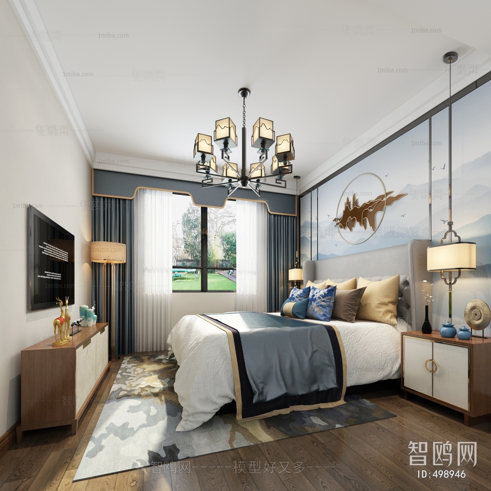 New Chinese Style Bedroom