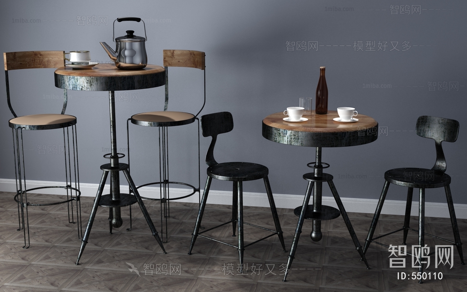 Industrial Style Leisure Table And Chair