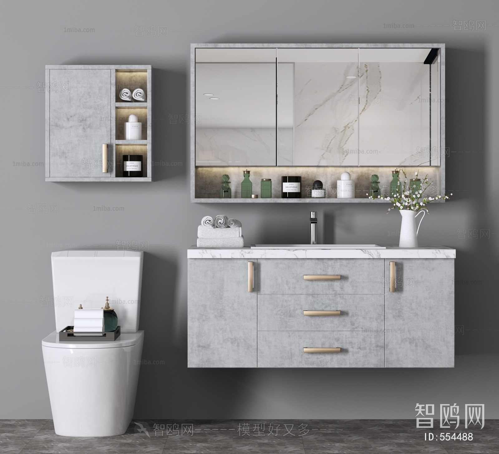 Nordic Style Bathroom Cabinet