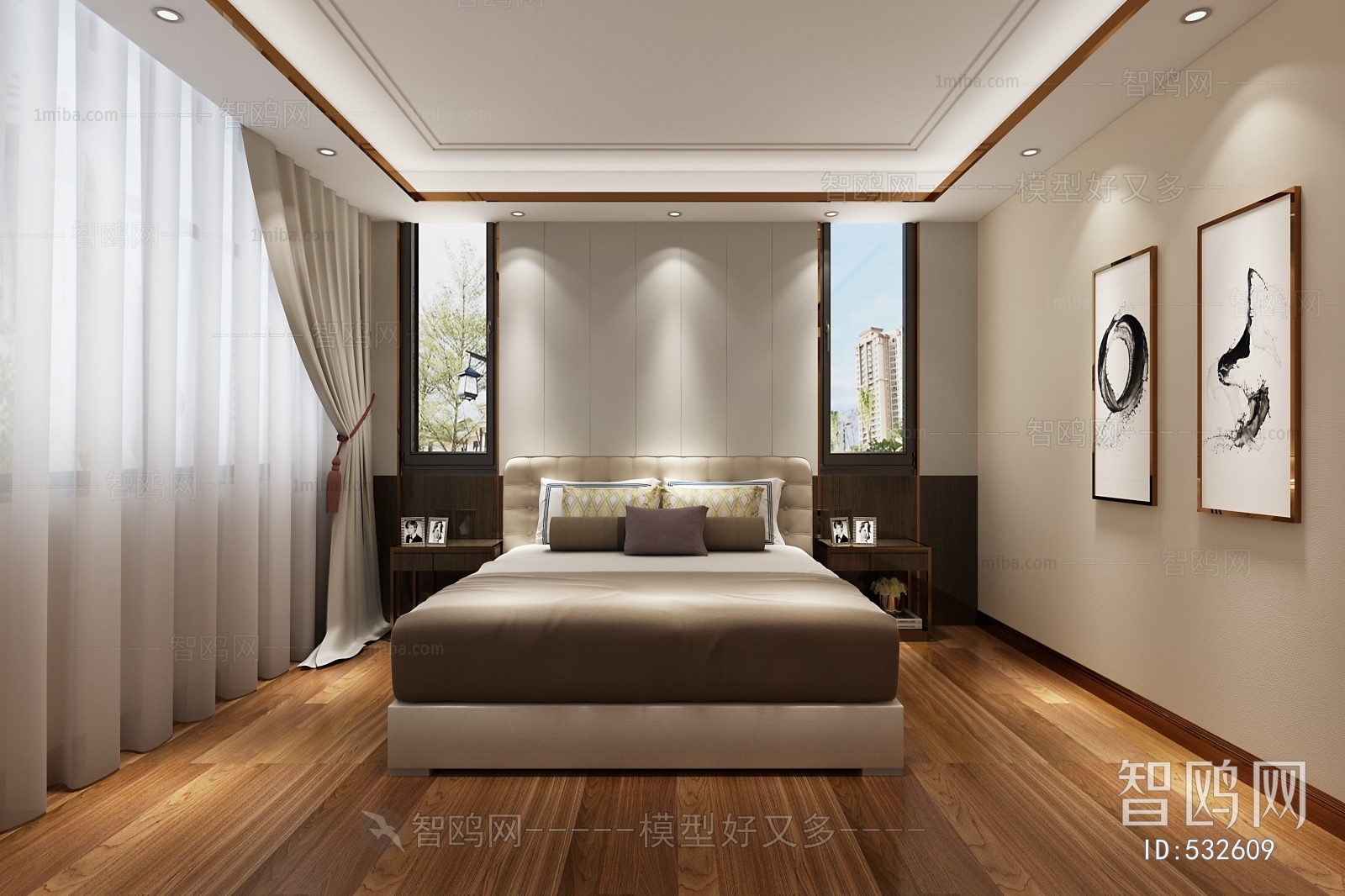 New Chinese Style Bedroom