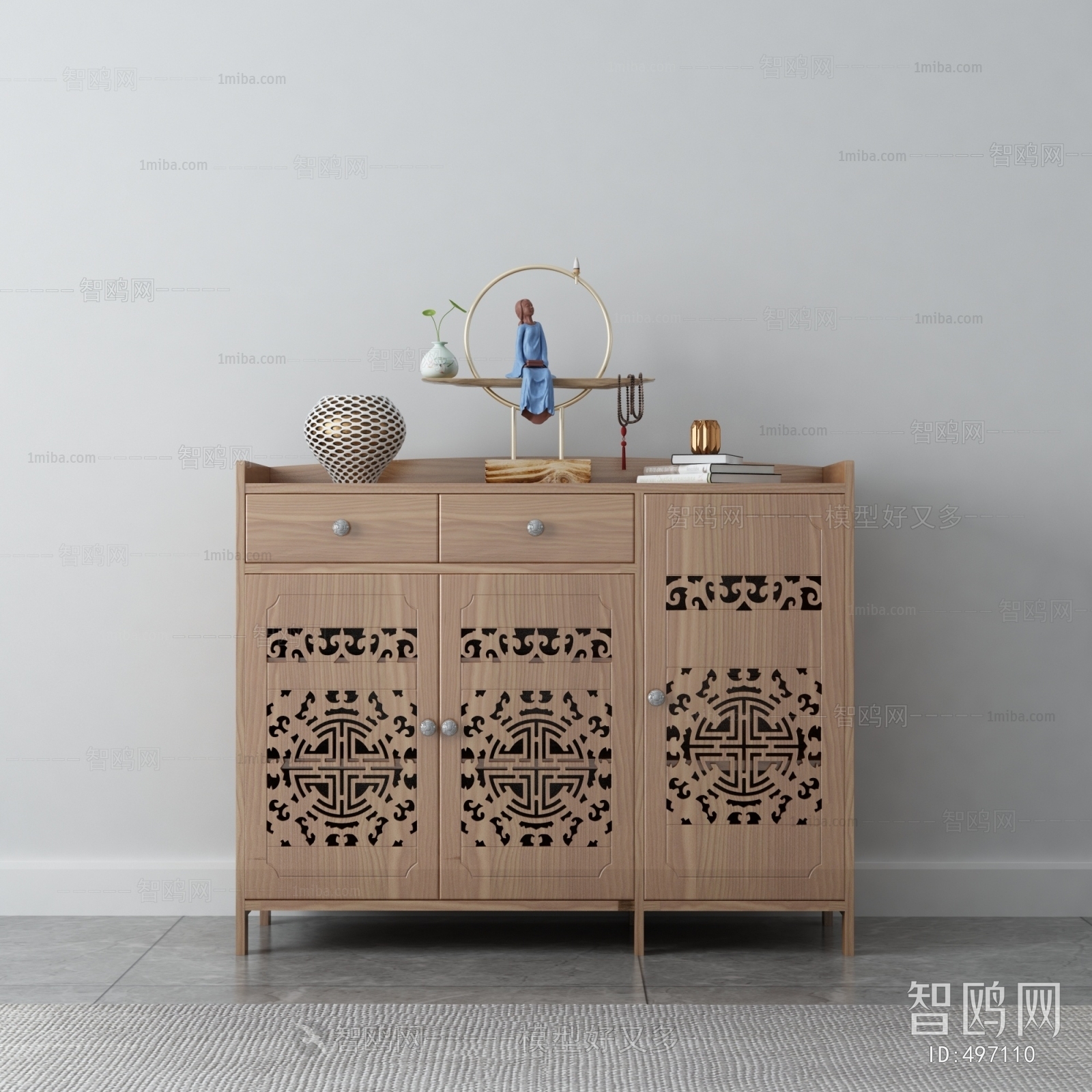 New Chinese Style Shoe Cabinet