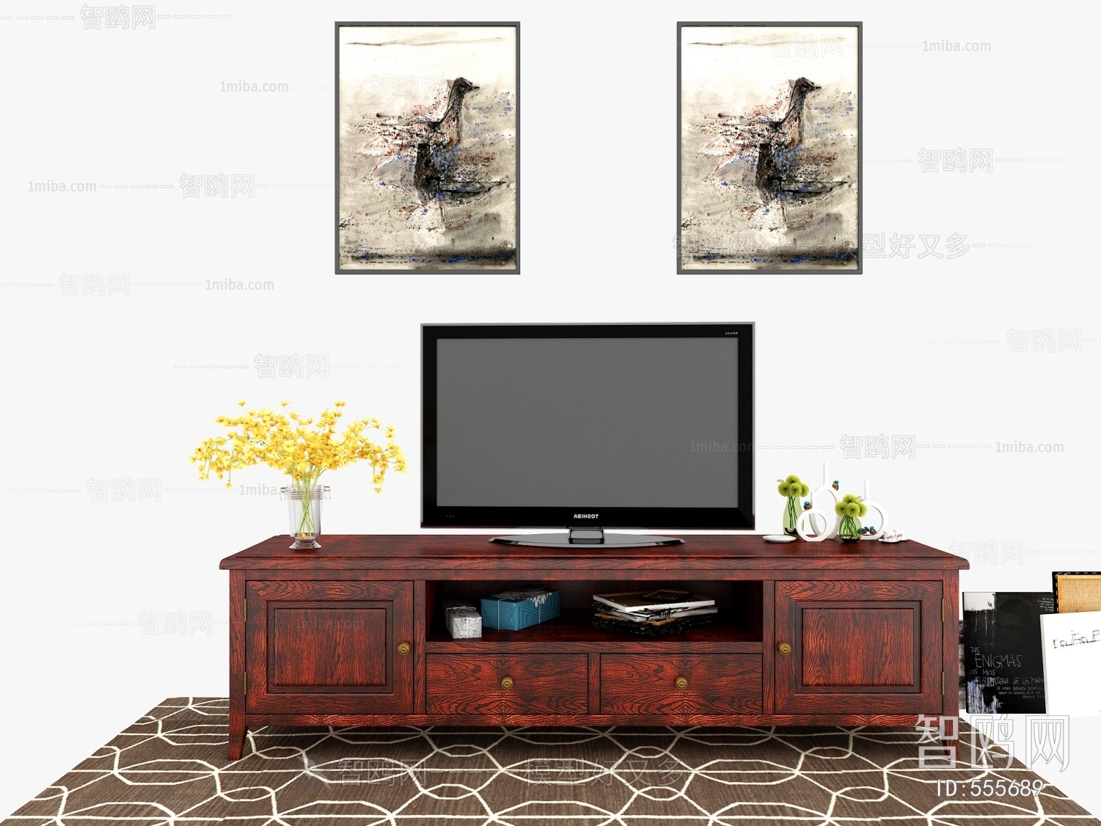 New Chinese Style TV Cabinet