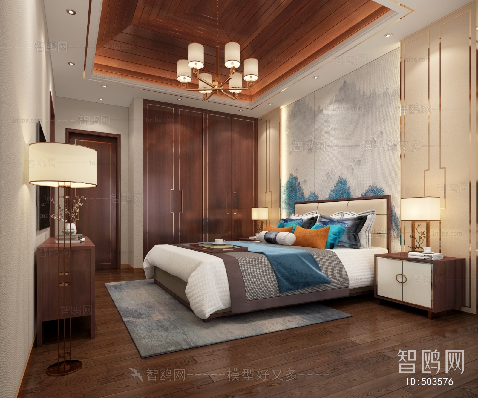 New Chinese Style Bedroom