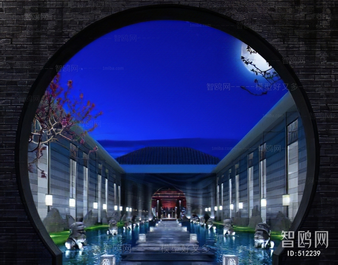 New Chinese Style Garden Landscape