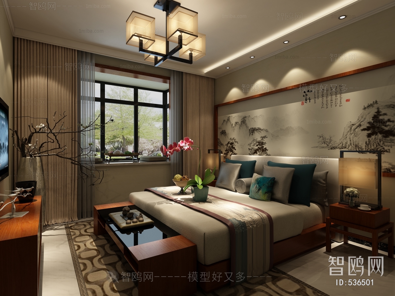 New Chinese Style Bedroom