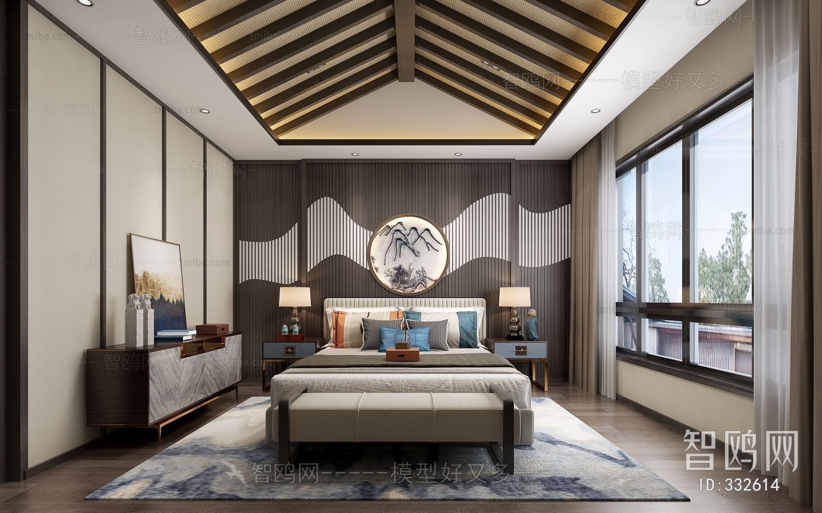 New Chinese Style Bedroom