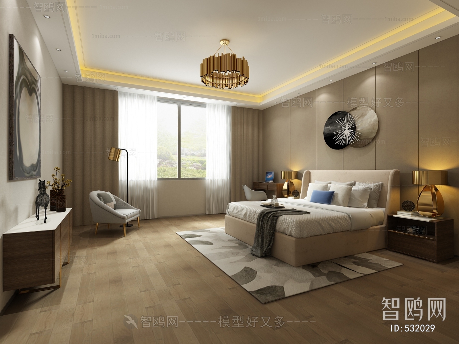 New Chinese Style Bedroom