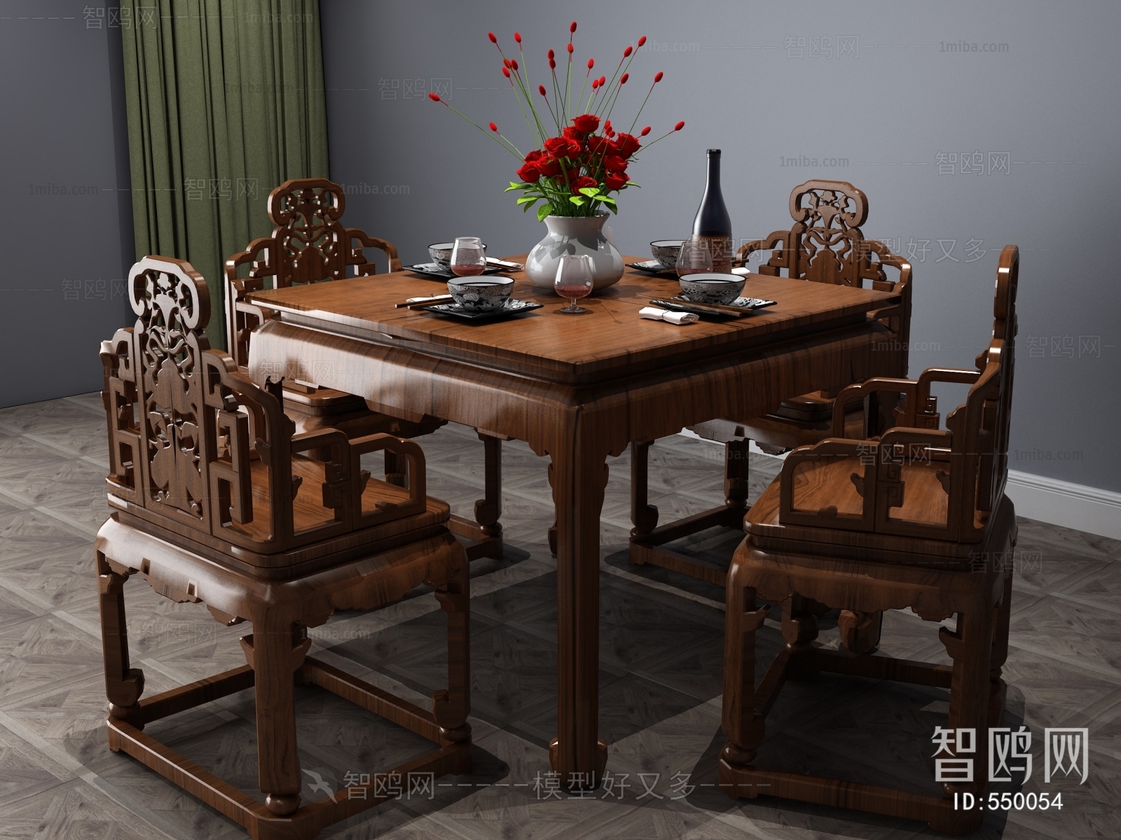 Chinese Style Dining Table And Chairs