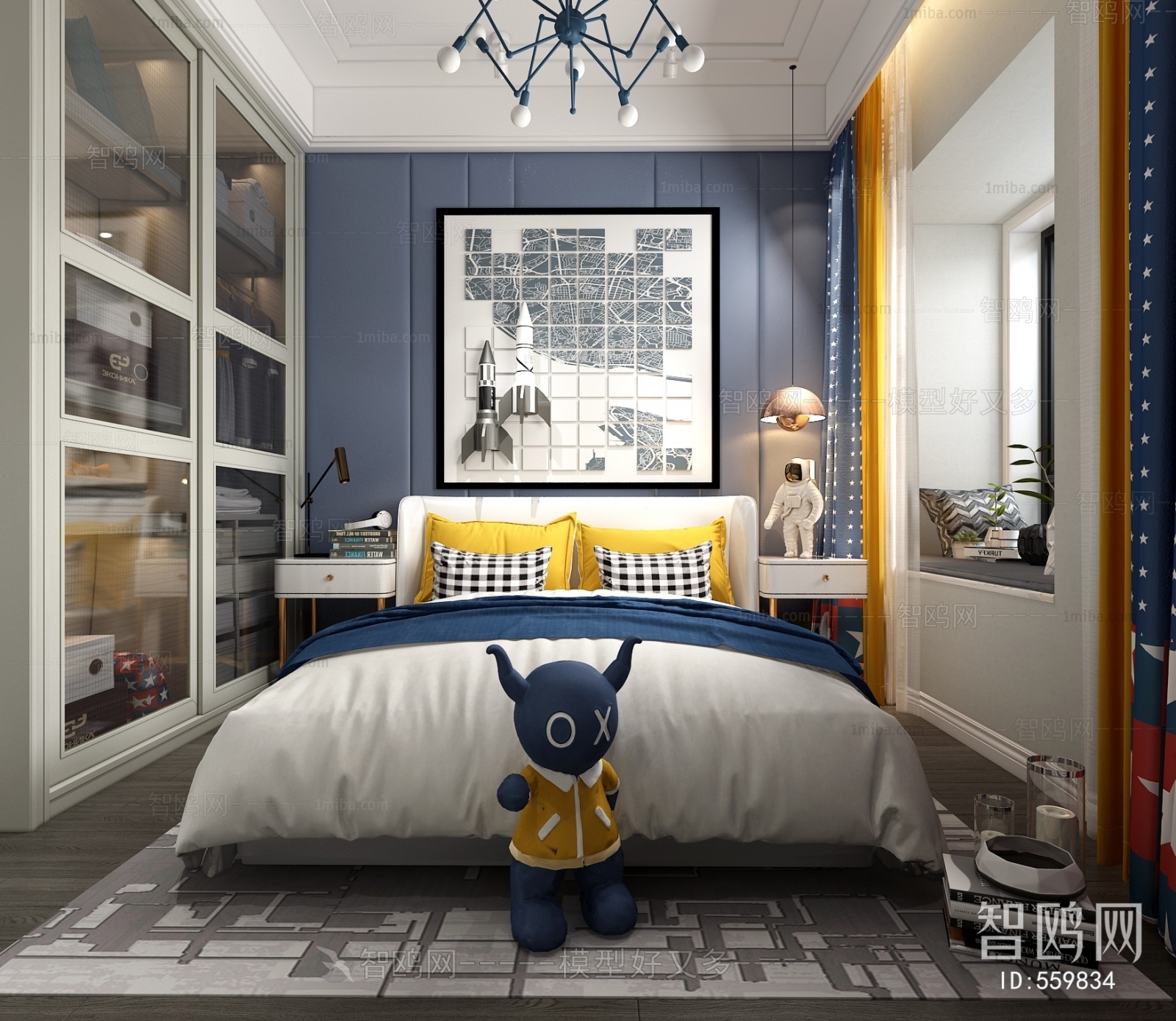 Modern Boy's Room And Son's Room