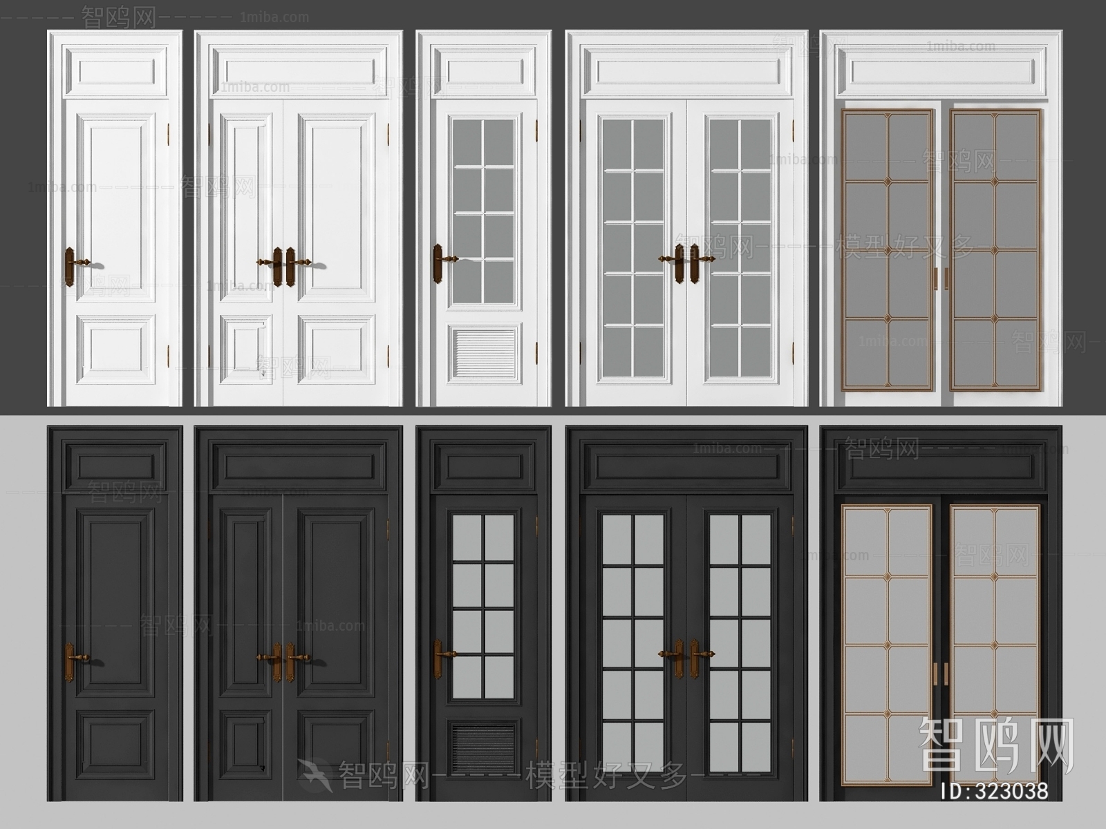 Simple European Style Solid Wood Door