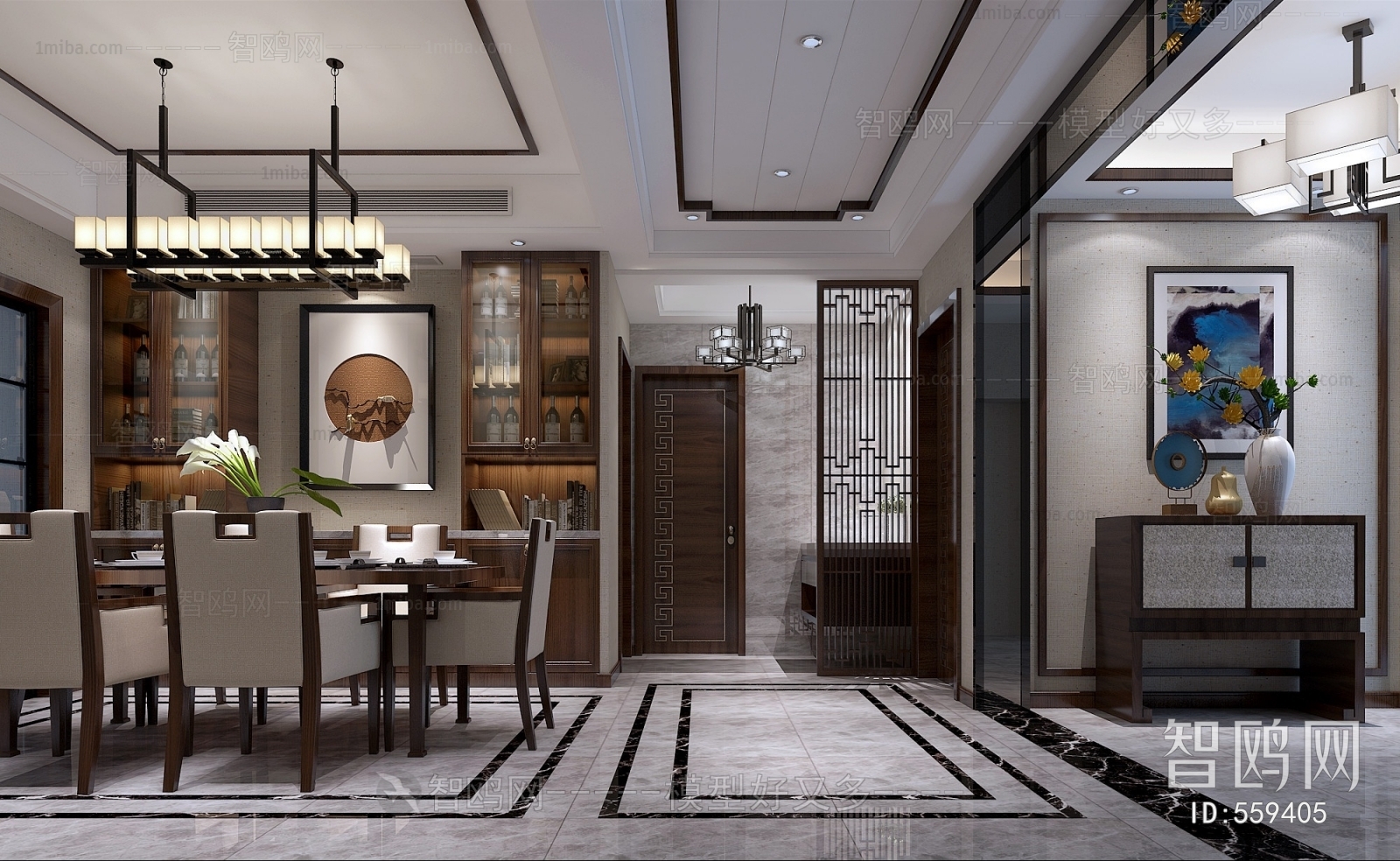 New Chinese Style Dining Room