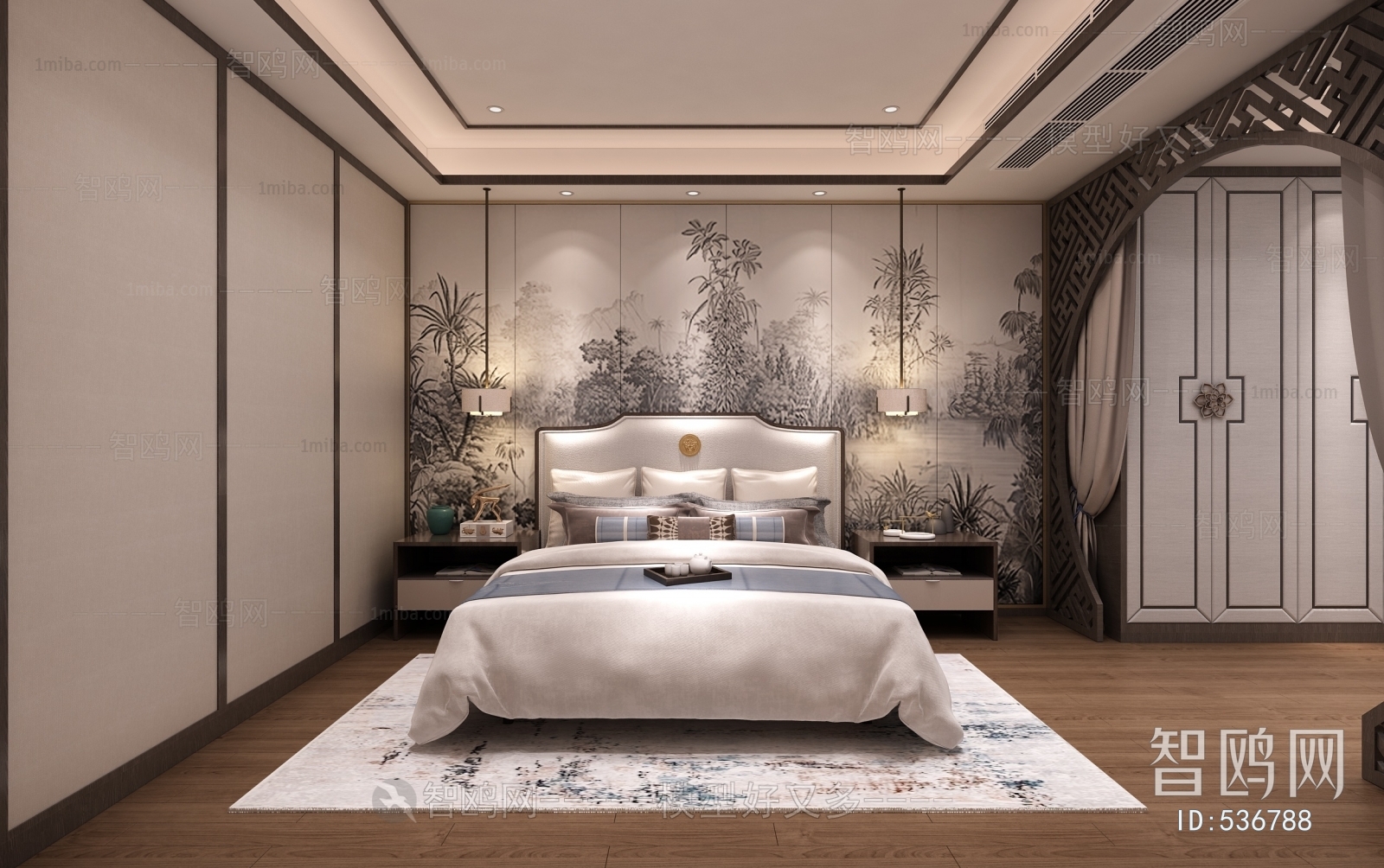 New Chinese Style Bedroom