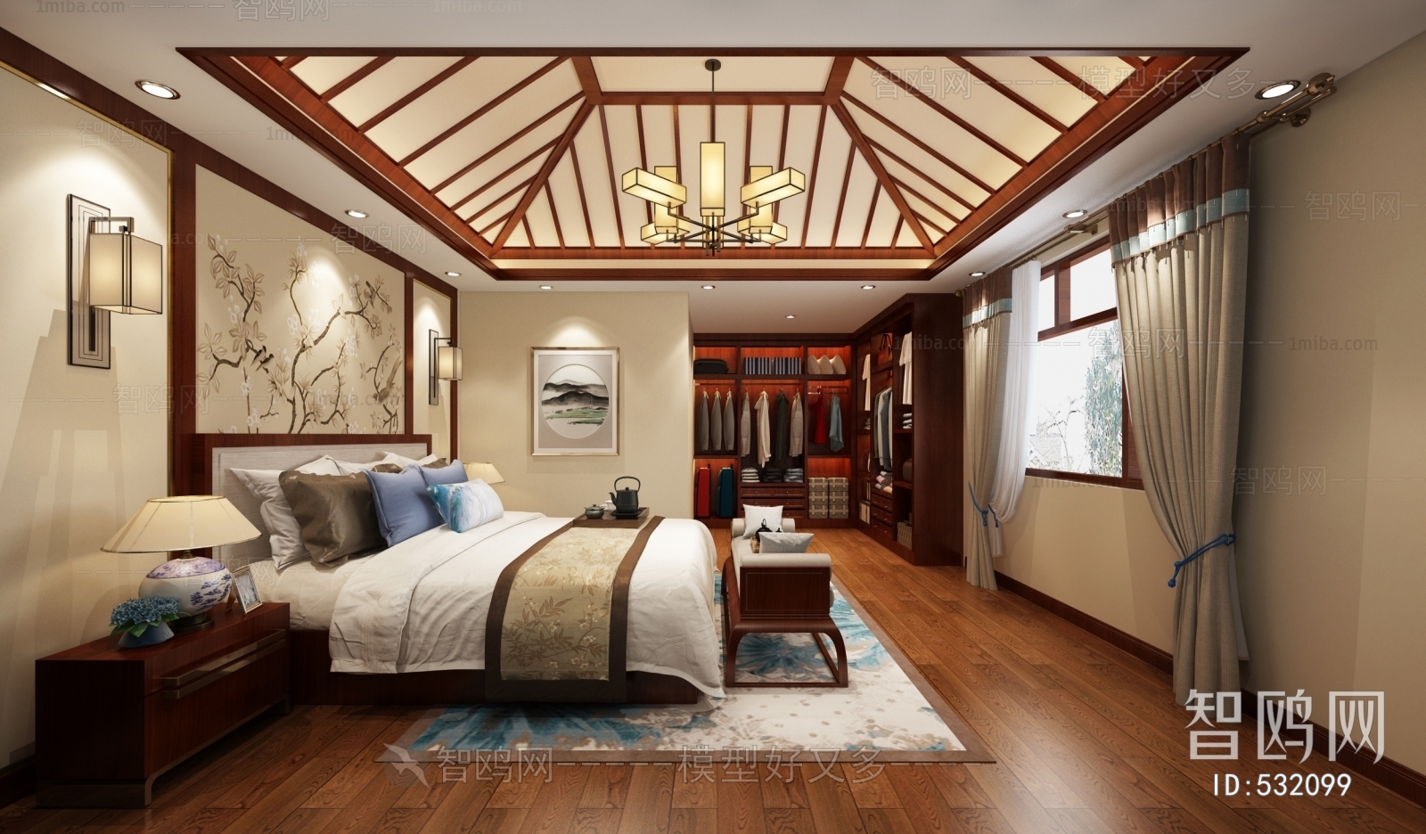 New Chinese Style Bedroom